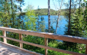 View of Lost Lake from Cabin Deck